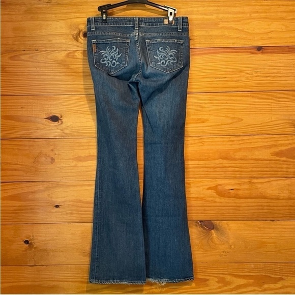 Paige Hollywood Hills Mid Rise Bootcut Stretch Denim Jeans 27 - Picture 2 of 12